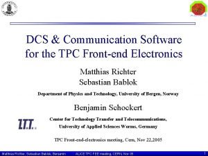 DCS Communication Software for the TPC Frontend Electronics