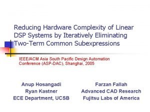 Linear system in dsp