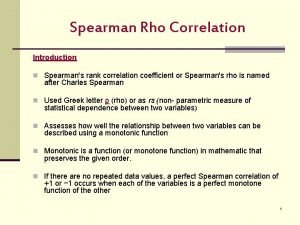 How is spearman's rho calculated