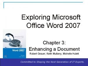 Microsoft word chapter 3