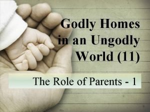 How to be a godly mother in an ungodly world
