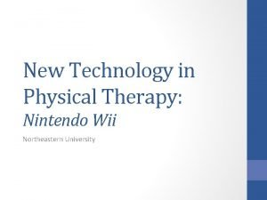 New technology in physical therapy