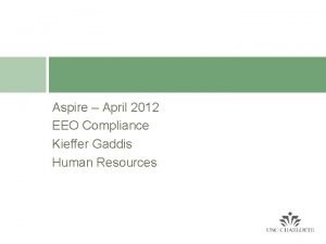 Aspire April 2012 EEO Compliance Kieffer Gaddis Human