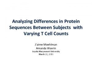 Analyzing Differences in Protein Sequences Between Subjects with