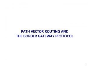Bgp path vector