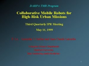 Collaborative mobile robots