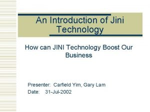 Introduction to jini