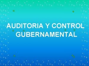 Guia de auditoria gubernamental Guia de auditoria gubernamental