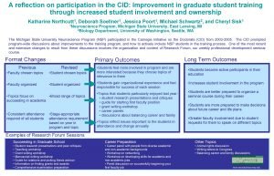 A reflection on participation in the CID Improvement