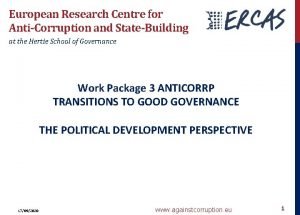 European Research Centre for AntiCorruption and StateBuilding at