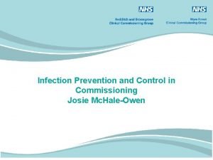 Infection Prevention and Control in Commissioning Josie Mc