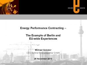 Epc - energy performance contracting gmbh berlin