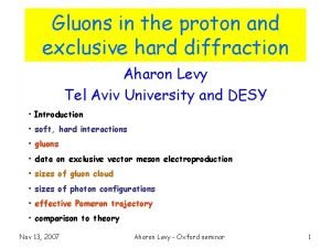 Gluons in the proton and exclusive hard diffraction