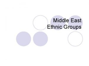 Ethnic groups in the middle east
