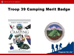 Camping merit badge requirements