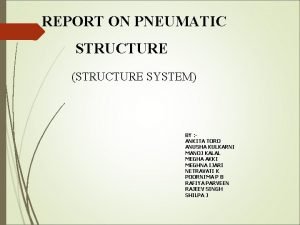 REPORT ON PNEUMATIC STRUCTURE STRUCTURE SYSTEM BY ANKITA