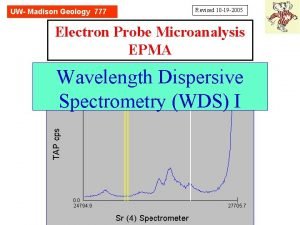 UW Madison Geology 777 Revised 10 19 2005