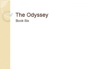 The Odyssey Book Six Book Six Athene disguised