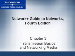 Network Guide to Networks Fourth Edition Chapter 3