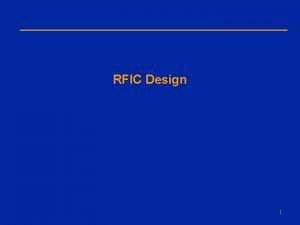 Rfic design course