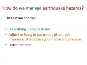 Earthquake resistant