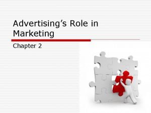 Advertisings Role in Marketing Chapter 2 Key Points