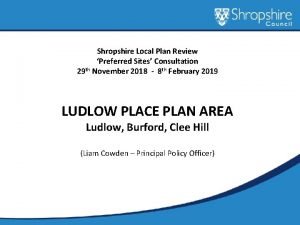 Shropshire local plan review