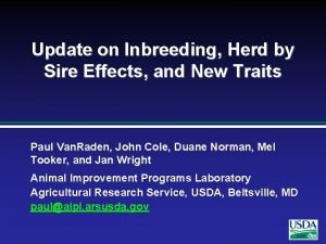 Update on Inbreeding Herd by Sire Effects and