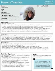 Learner persona template