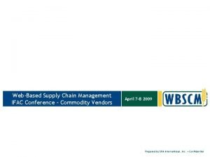 Web based supply chain management