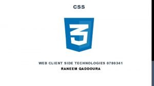 Css stands for