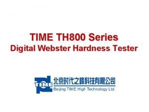 TIME TH 800 Series Digital Webster Hardness Tester