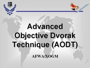 Advanced Objective Dvorak Technique AODT AFWAXOGM Material for