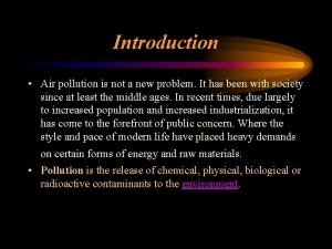 Introduction about air pollution