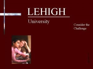 Lehigh presidential scholarship