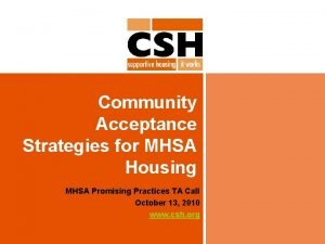 Mhsa housing