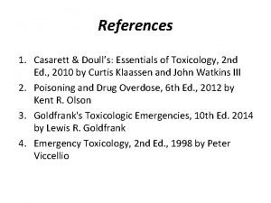 Toxicology effects