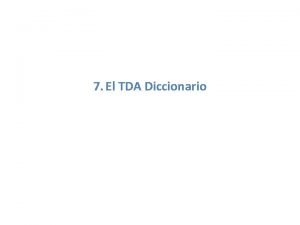 Tda simbologia