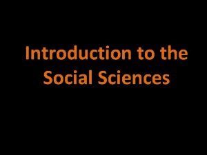 An animated introduction to social science