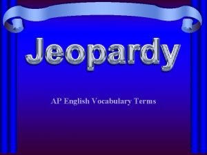 Ap english vocabulary
