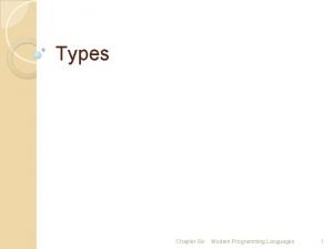 Types of programming languages