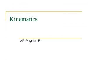 Kinematics all formulas