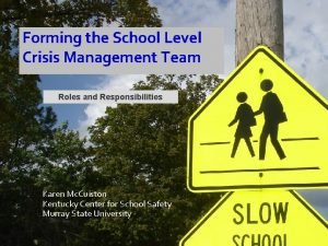 School crisis response team roles