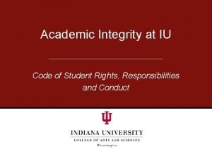 Academic misconduct iu