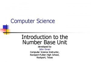 Base unit computer