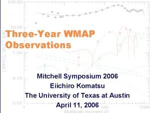 ThreeYear WMAP Observations Mitchell Symposium 2006 Eiichiro Komatsu