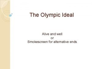 The olympic ideal