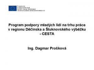 Program podpory mladch lid na trhu prce v