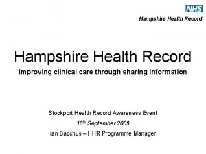 Hampshire health record