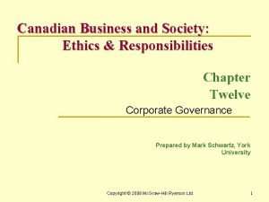 Canadian Business and Society Ethics Responsibilities Chapter Twelve